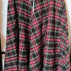 Plaid Pink and Black Women's Skirt